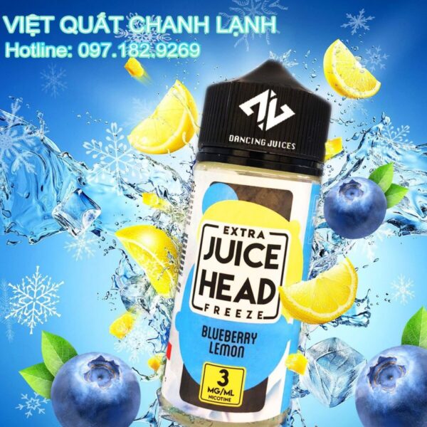 Juice Head Extra Freeze Blueberry Lemon 100ml Tinh Dau Vape My Chinh Hang